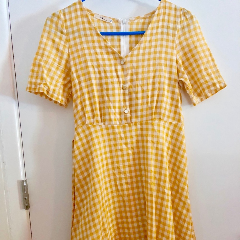 Yellow Plaid Vintage Sundress